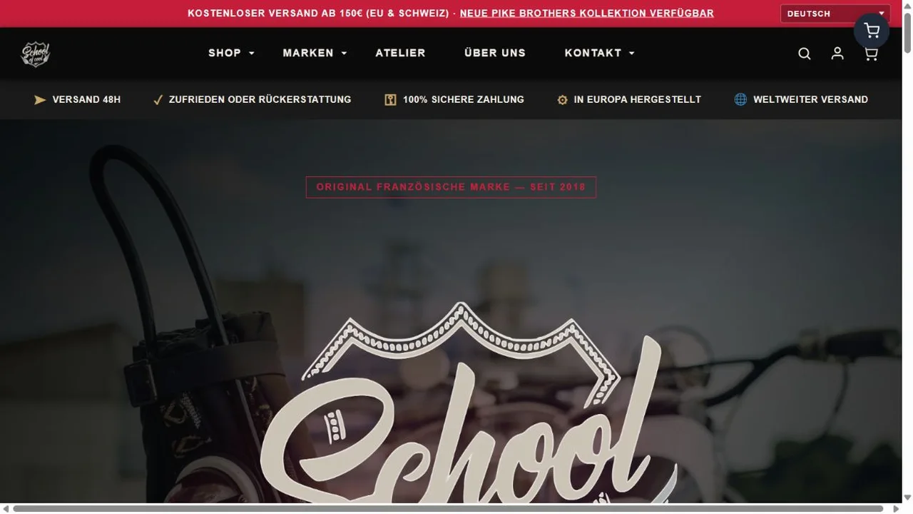 Aperçu du site school-of-cool.de
